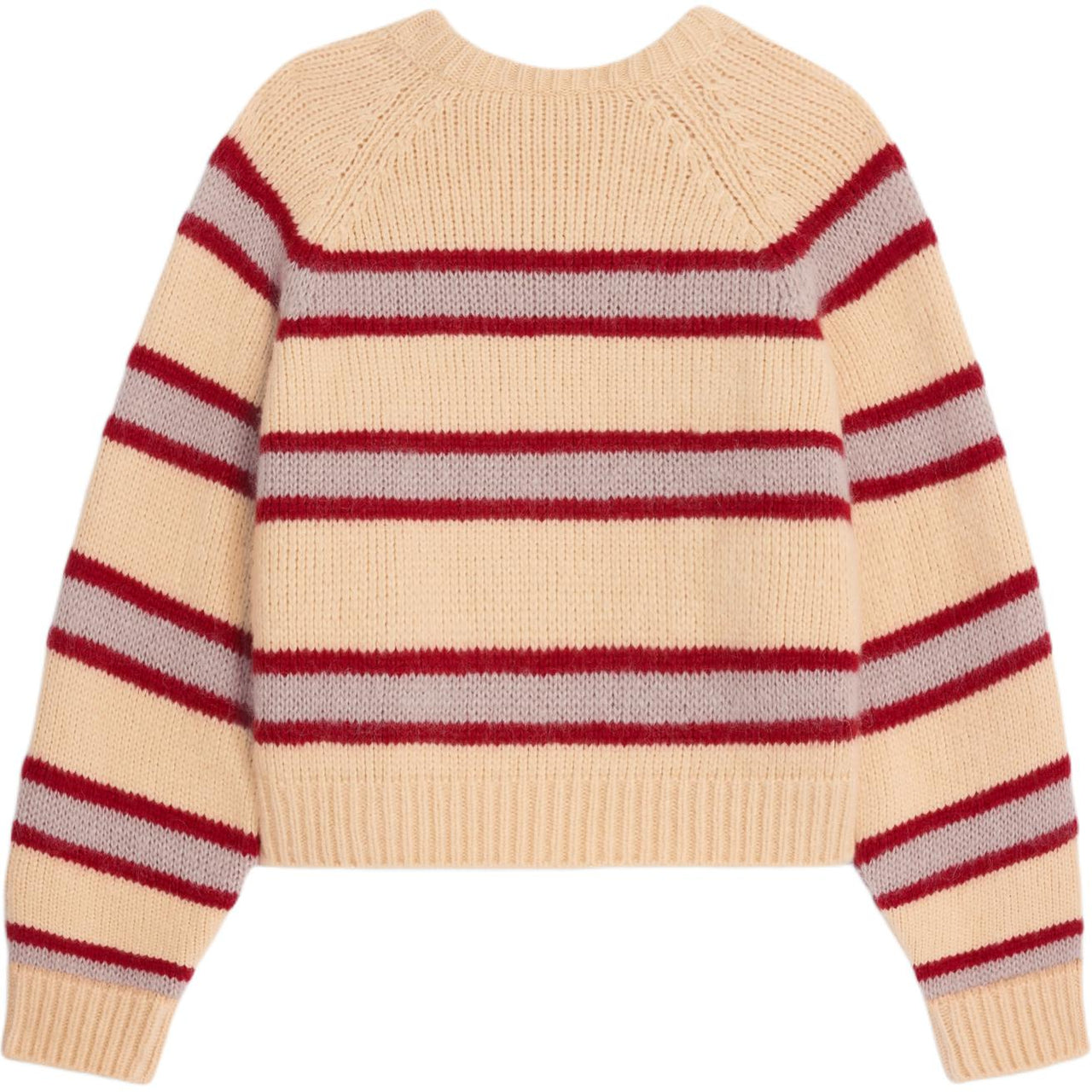 CELINE Crew Neck Sweater In Striped Cashmere And Wool