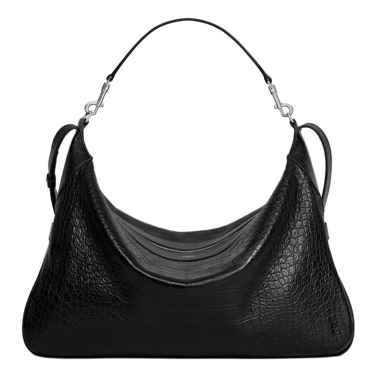 CELINE Deerskin Shoulder Bag Men's Black