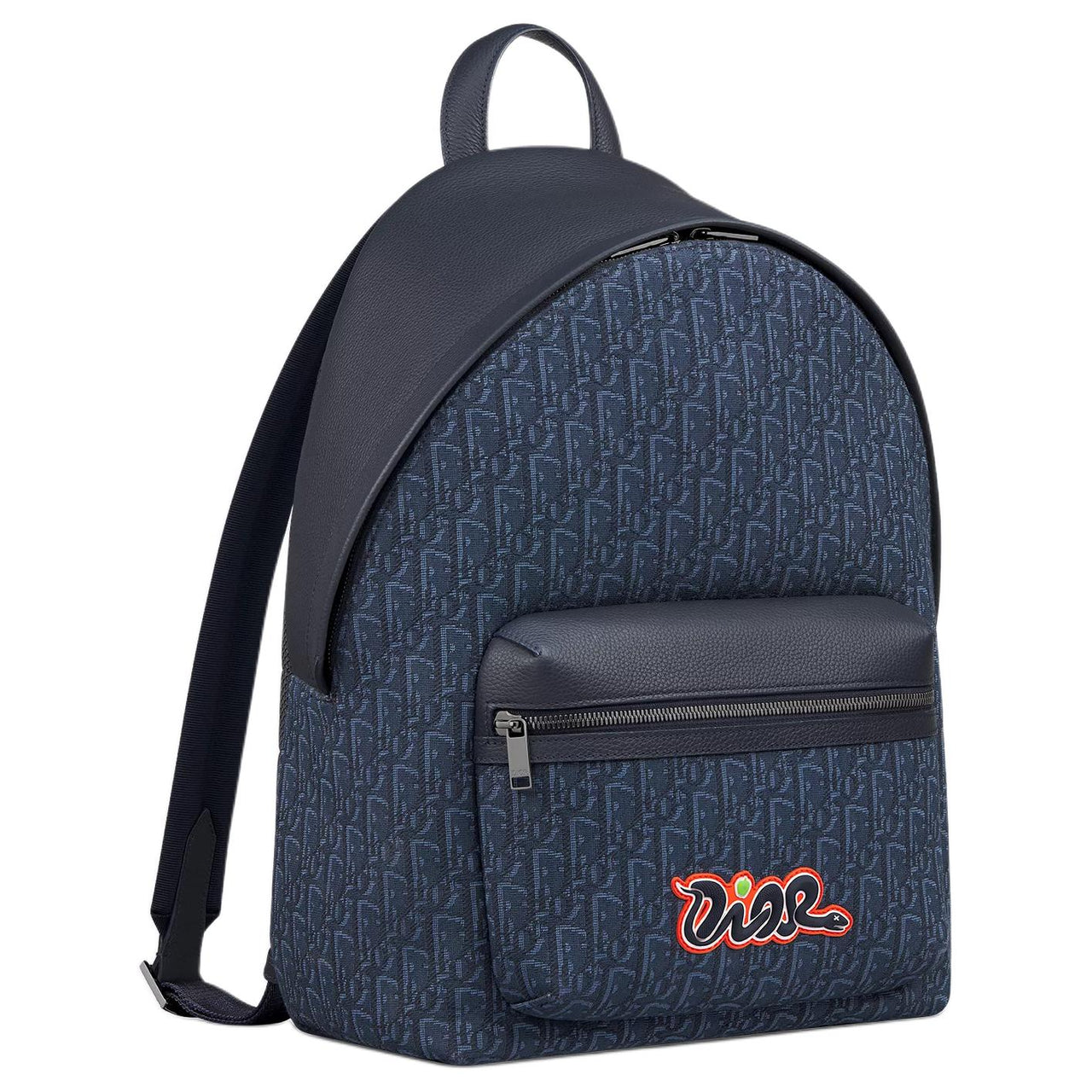 DIOR KAWS Collaboration Rider 2.0 Fabric Backpack Women's Navy