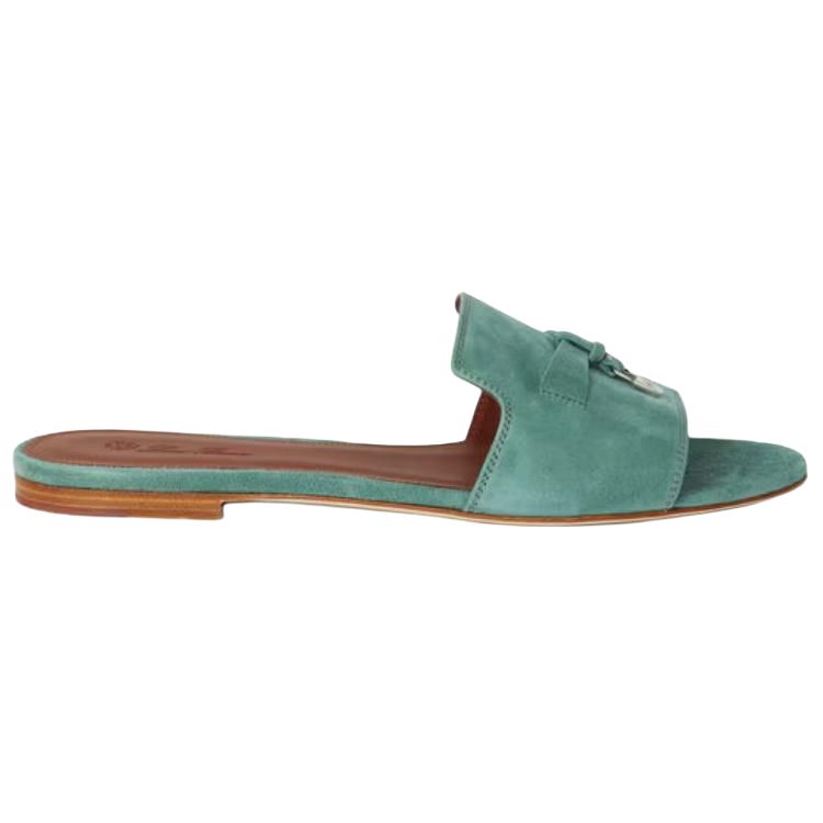 Loro Piana Slide Slippers Women's Green