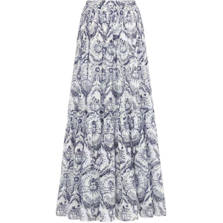 DIOR Casual Long Skirts Women's Marine Blue
