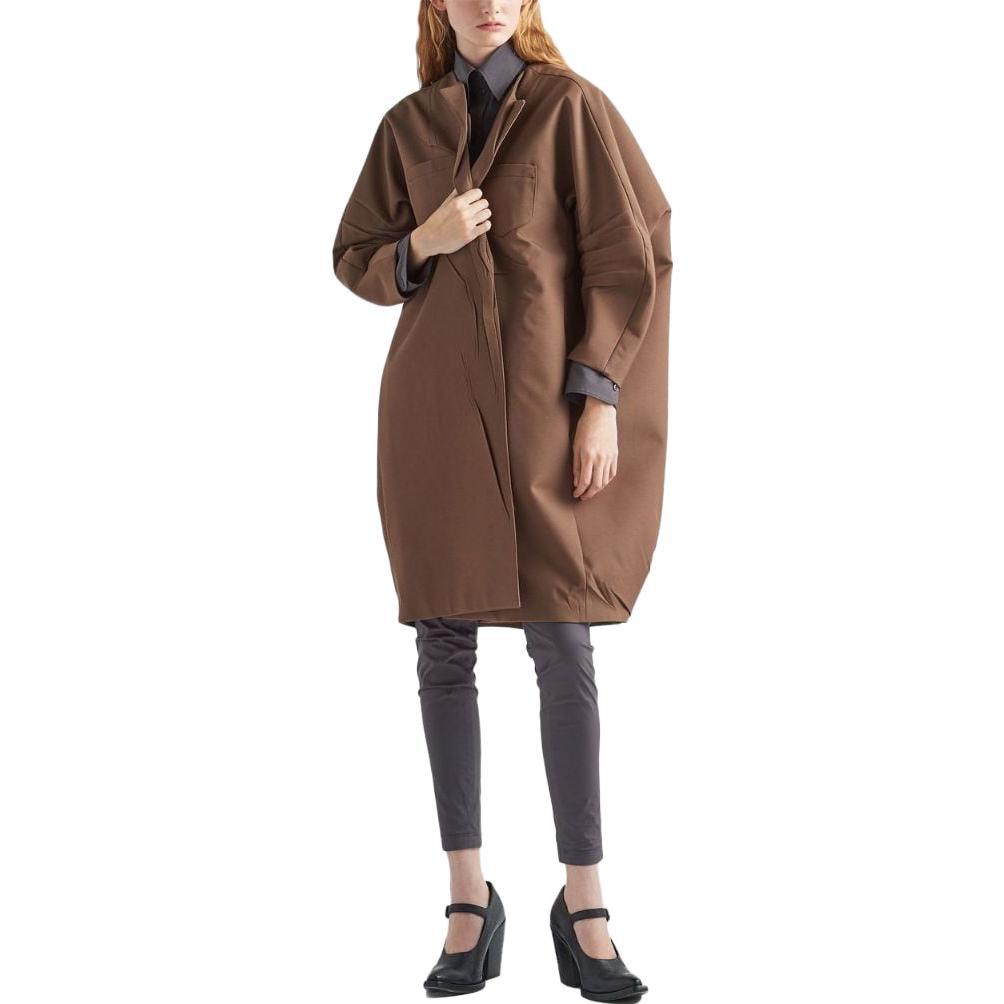 PRADA Coats Women's Camel Brown