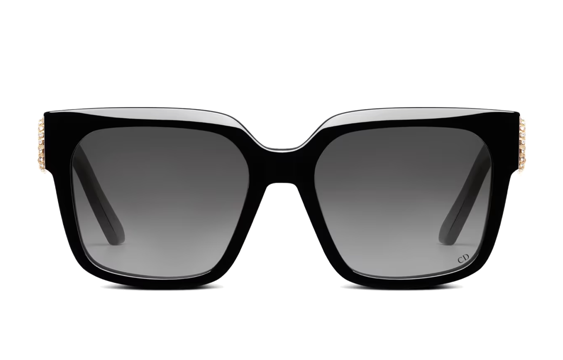 DIOR Acetate Square Sunglasses Women's Black