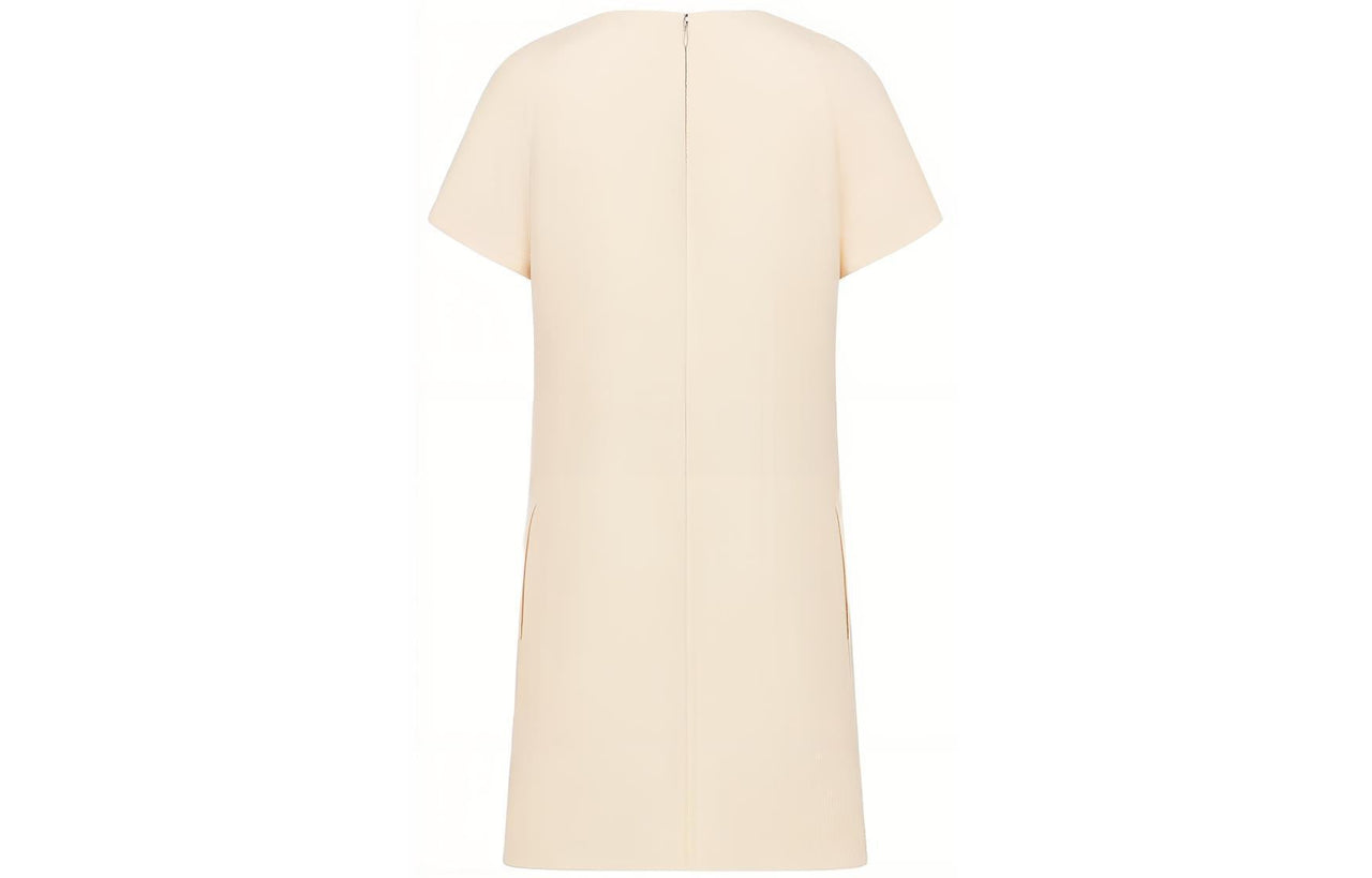 DIOR 30 Montaigne SS23 Short Sleeved Dress Women's Beige