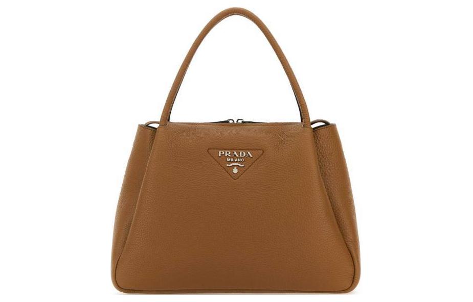 PRADA Calfskin Handbag Women's Brown
