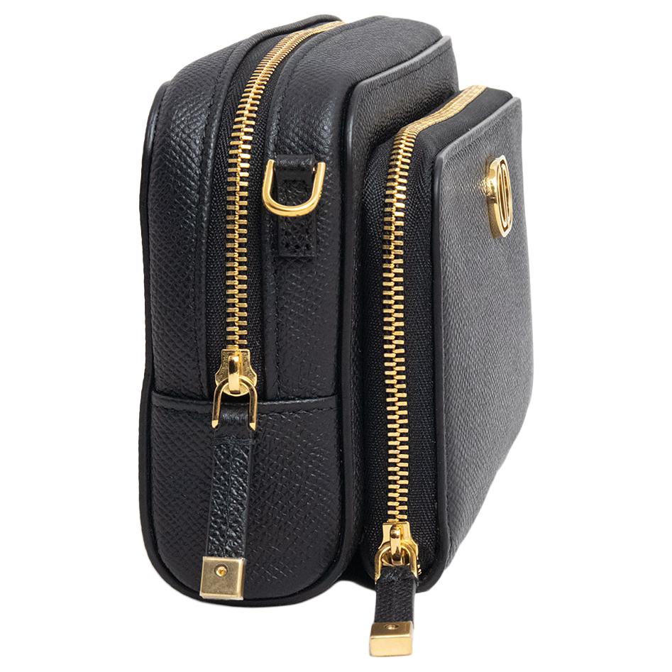 DIOR 30 Montaigne Cow Leather Camera Bag Handheld Shoulder Bag Crossbody Bag Small Size Unisex Black