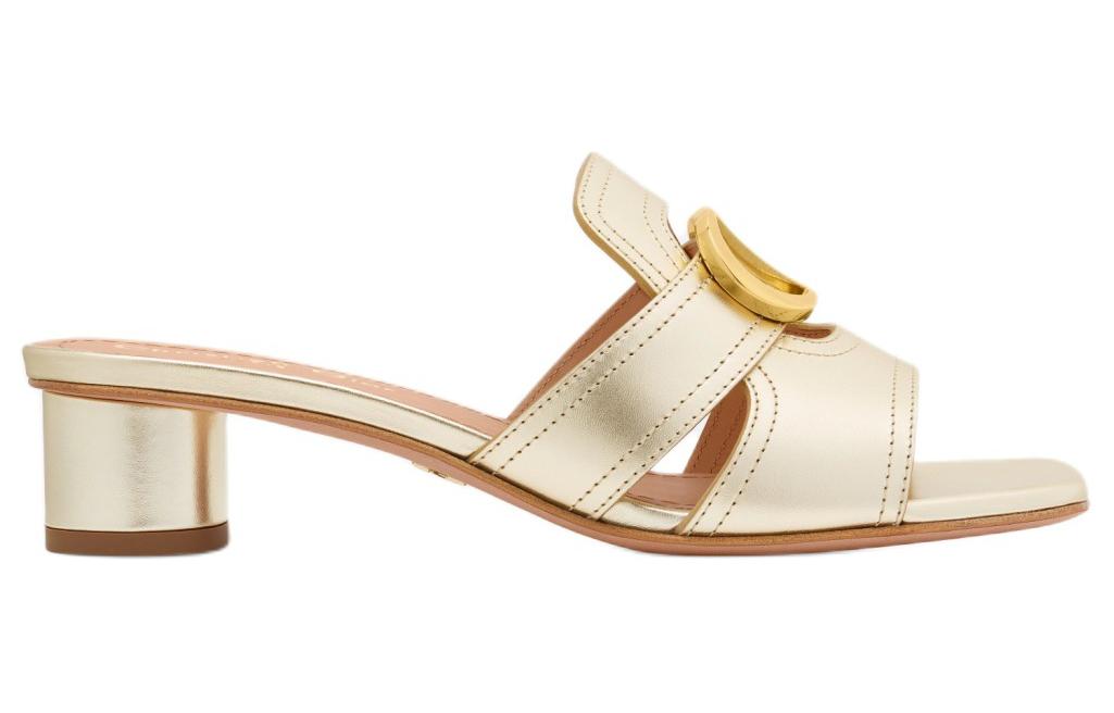 DIOR 30 Montaigne Slide Slippers 3.5cm Women's Gold