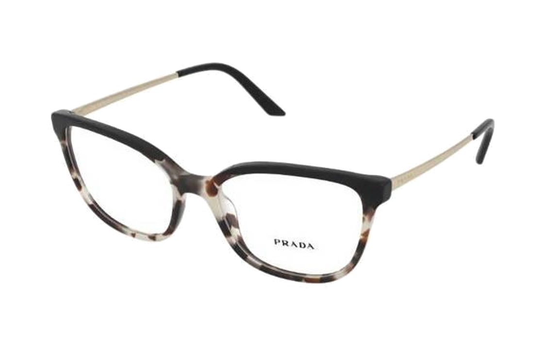 PRADA Eyeglass Frames Unisex Gold