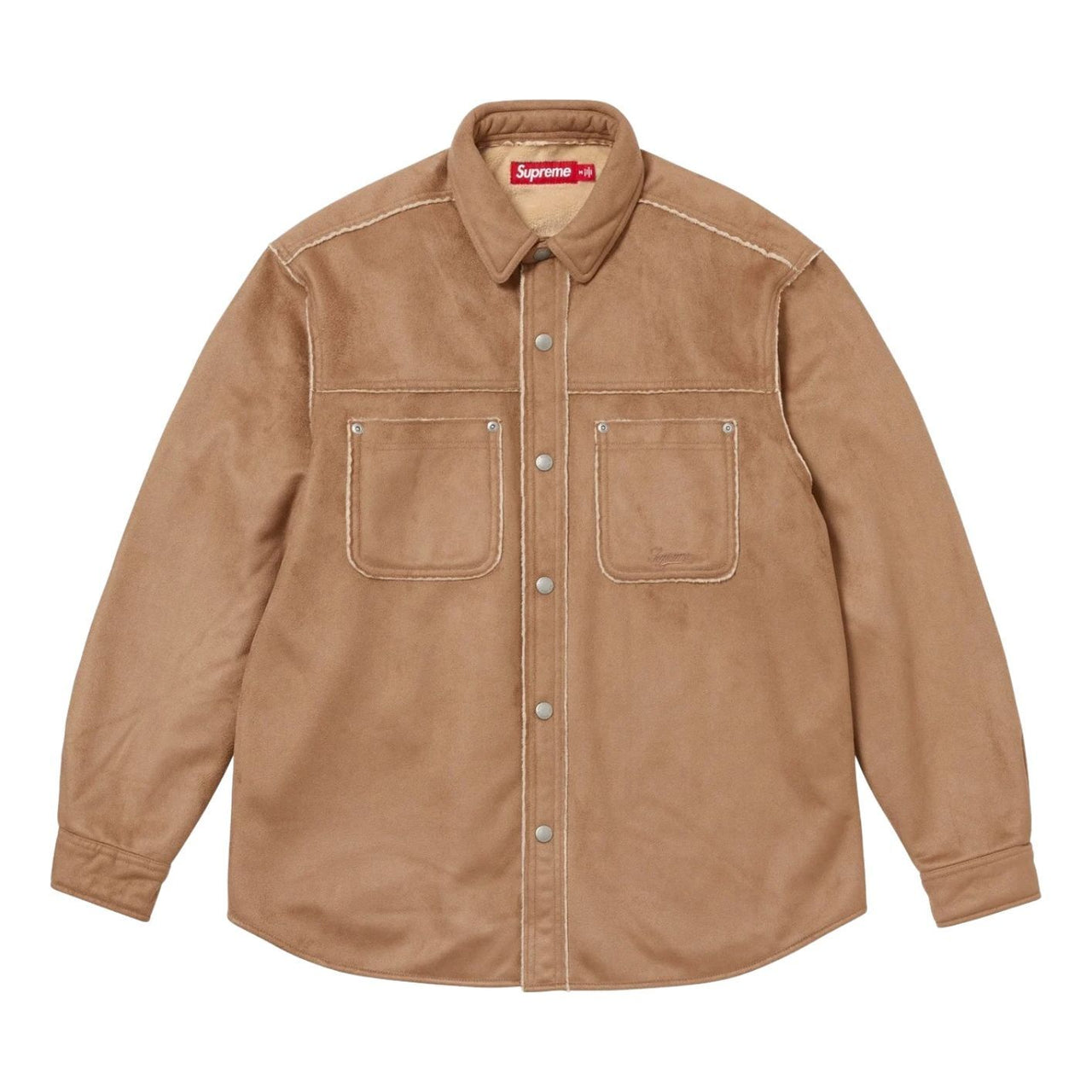 Supreme Faux Suede Snap Shirt 'Tan' SUP-FW25-144-TAN