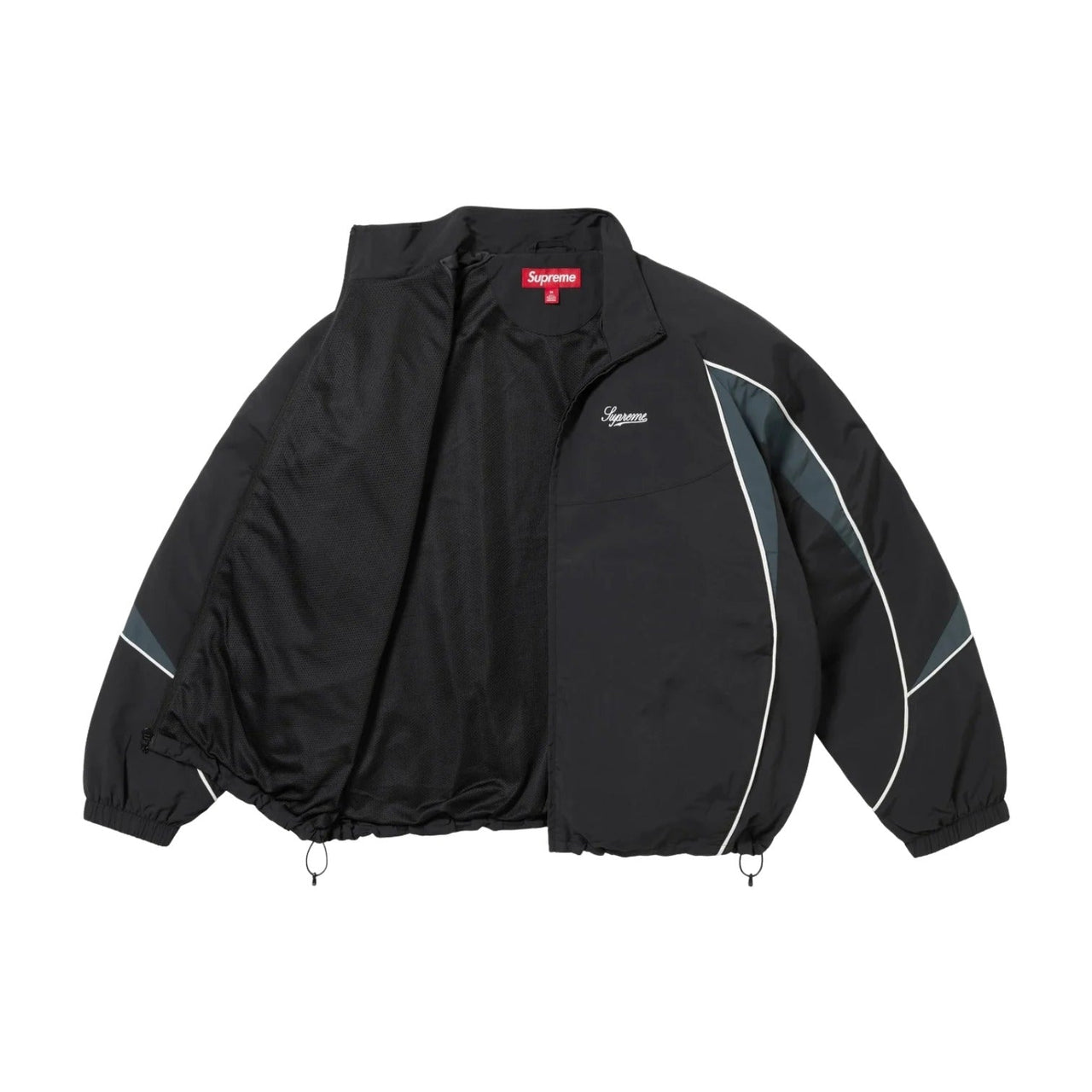 Supreme FW25 Contrast Piping Track Jacket 'Black' SUP-FW25-075-BLK