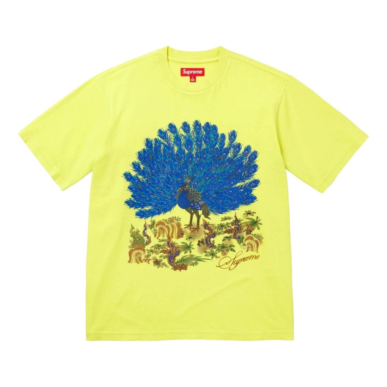 Supreme FW25 Peacock S/S T-Shirt 'Lime' FW25KN96-LIME