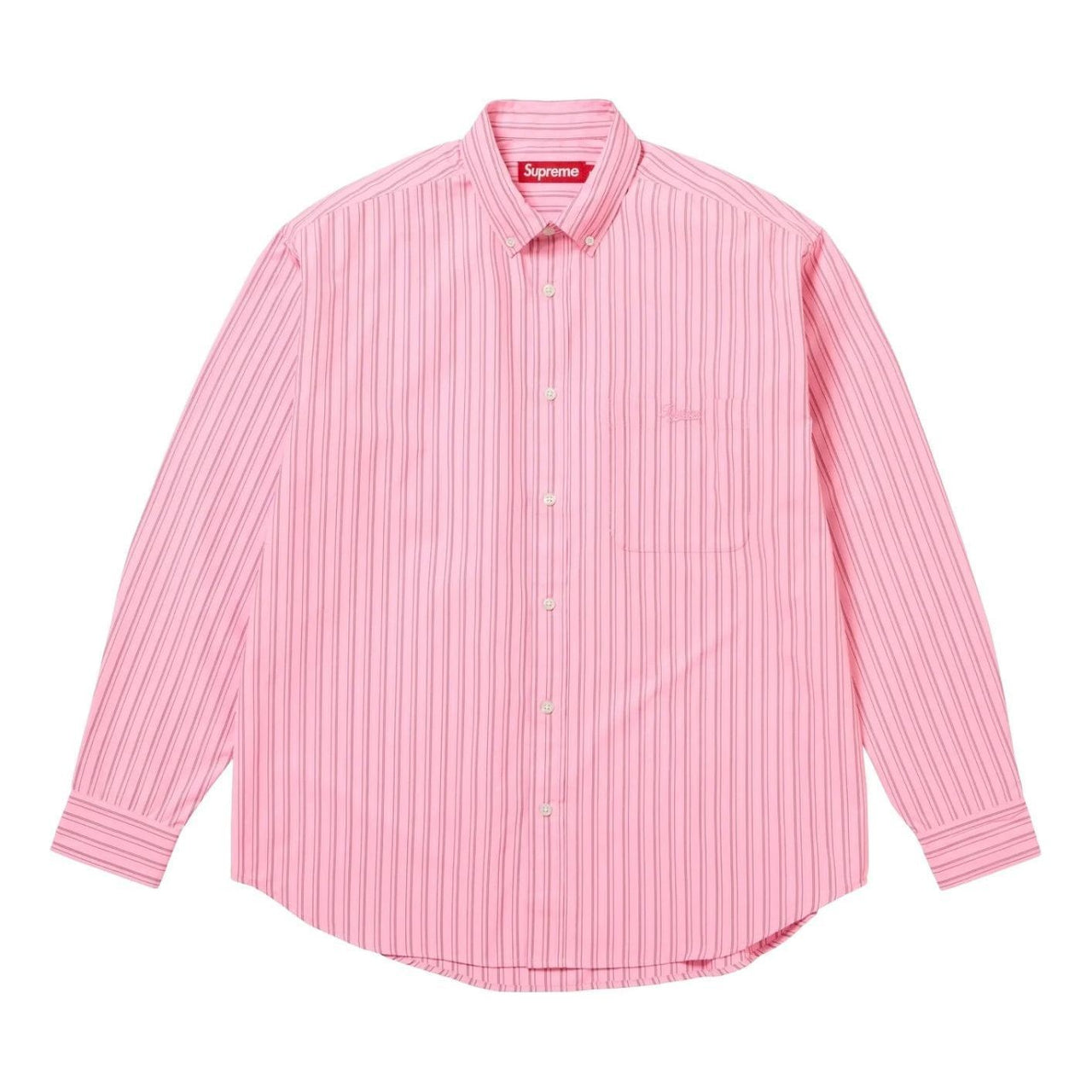 Supreme FW25 Pinstripe Shirt 'Pink' SUP-FW25-142-PNK