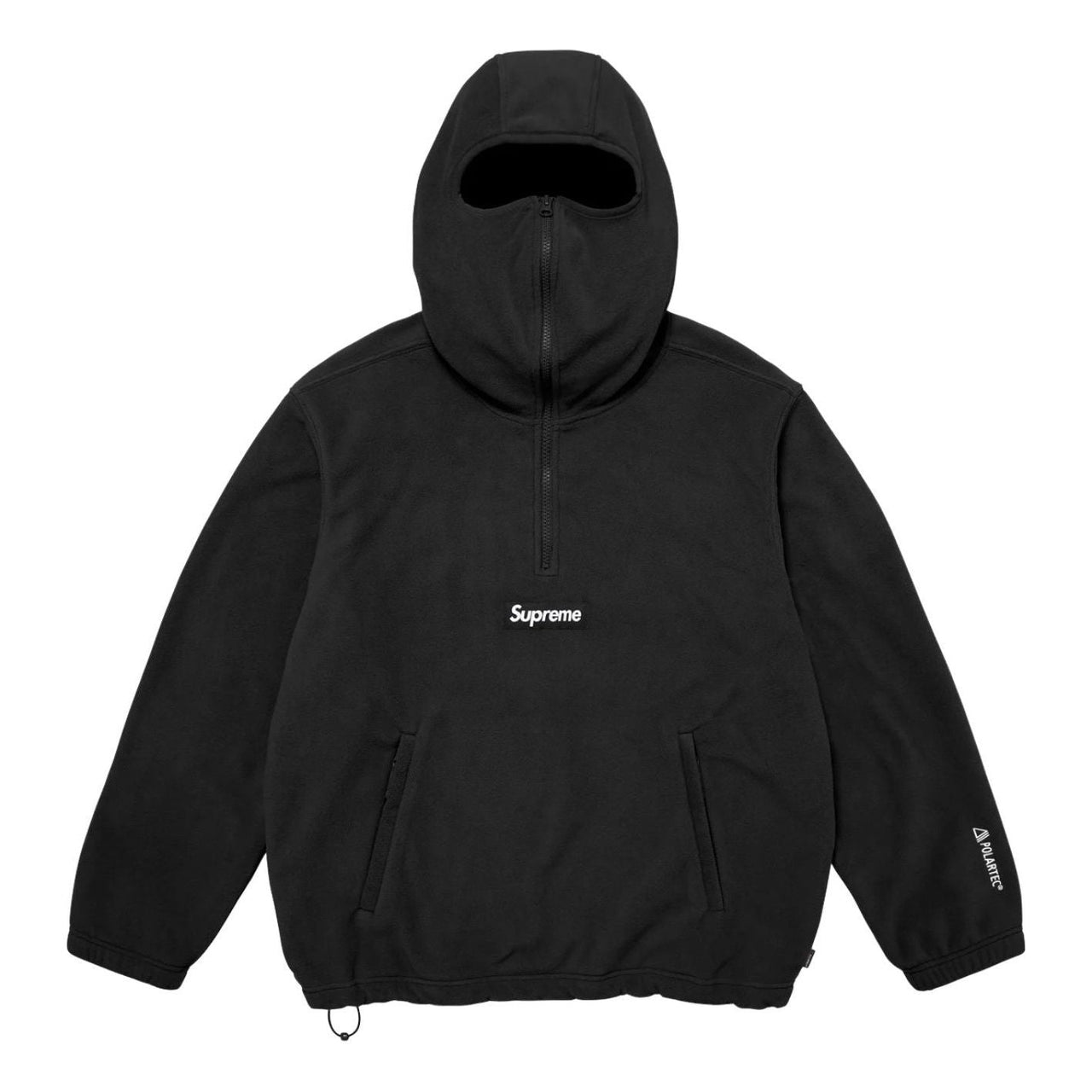 Supreme FW25 Polartec Face Mask Half Zip Hooded Sweatshirt 'Black' SUP-FW25-064-BLK