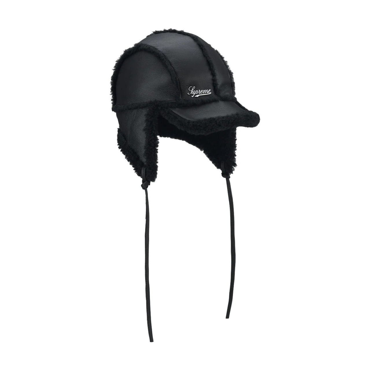 Supreme FW25 Shearling Lined Earflap Cap 'Black' SUP-FW25-1100-BLK