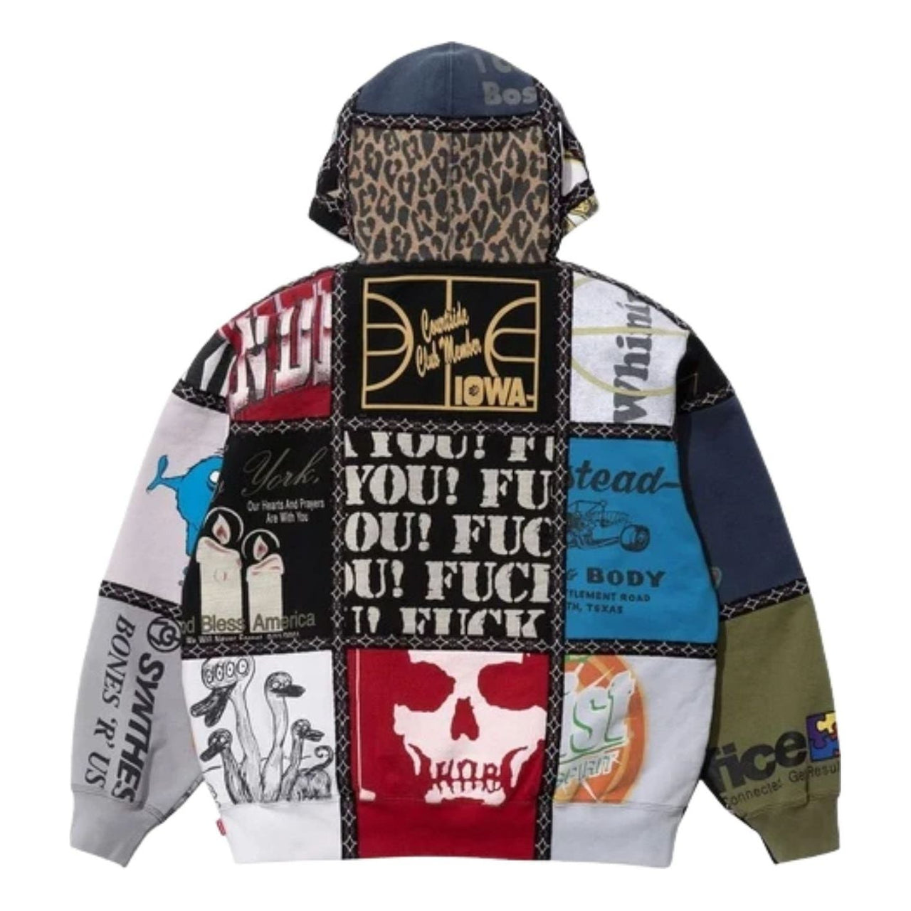 Supreme FW25 x Number (N)ine Patchwork Zip Up Hooded Sweatshirt 'Multicolor' FW25SW65-MULTICOLOR