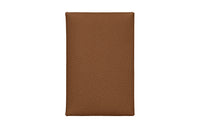 HERMES Calvi Duo Epsom Calfskin Wallet, Card Holder Unisex Gold Brown
