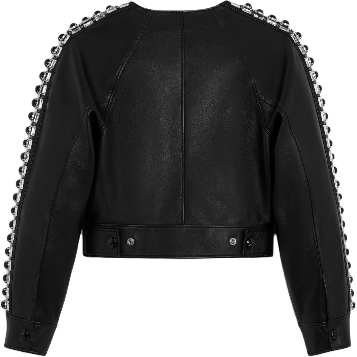 CELINE Embroidered Blouson Jacket In Soft Lambskin