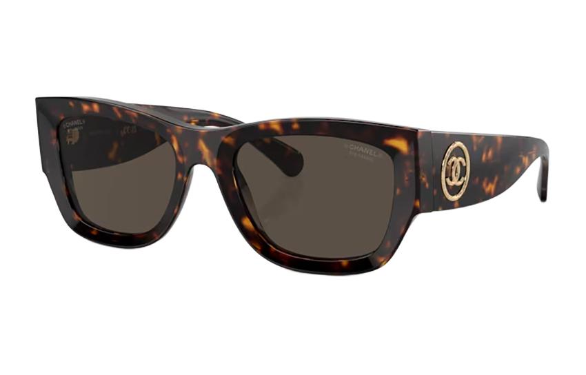 CHANEL - Irregular Shape Sunglasses Women's Tortoiseshell
