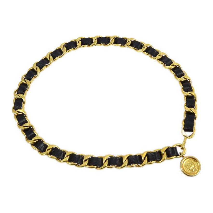 CHANEL 1990 2000s Medallion Chain Belt