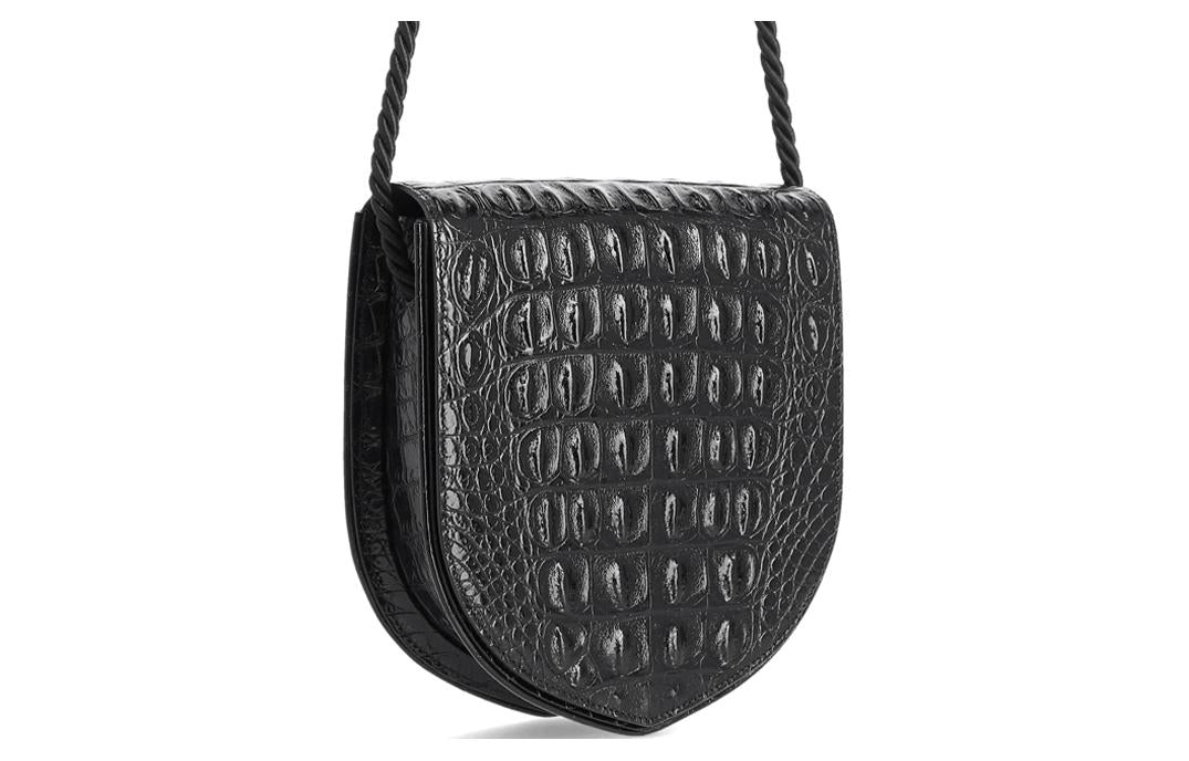 CELINE Calfskin Shoulder Bag Crossbody Bag Women's Black