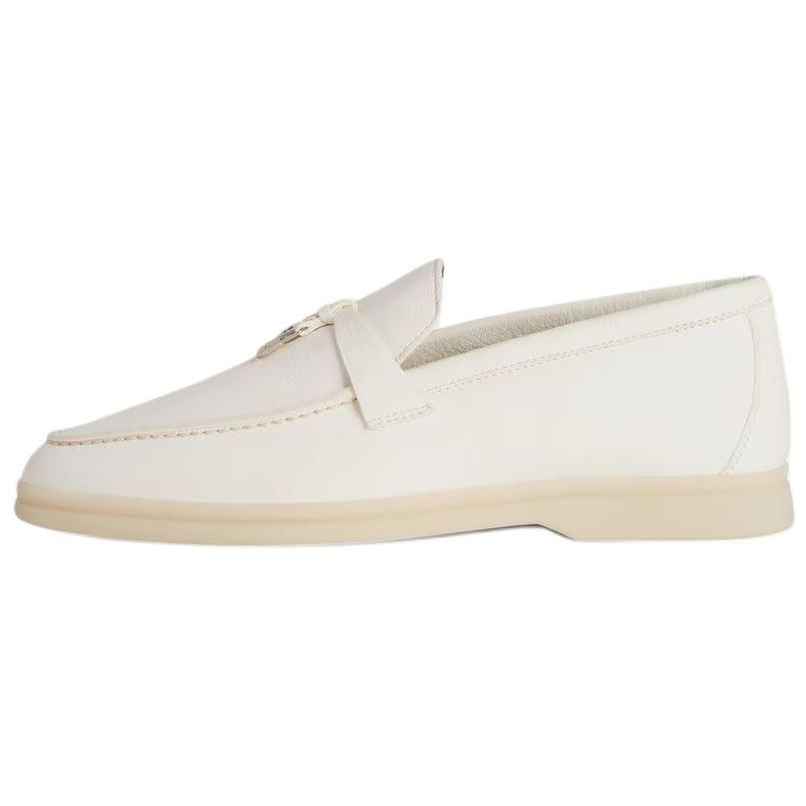 Loro Piana Summer Charms Walk Loafers Women's White