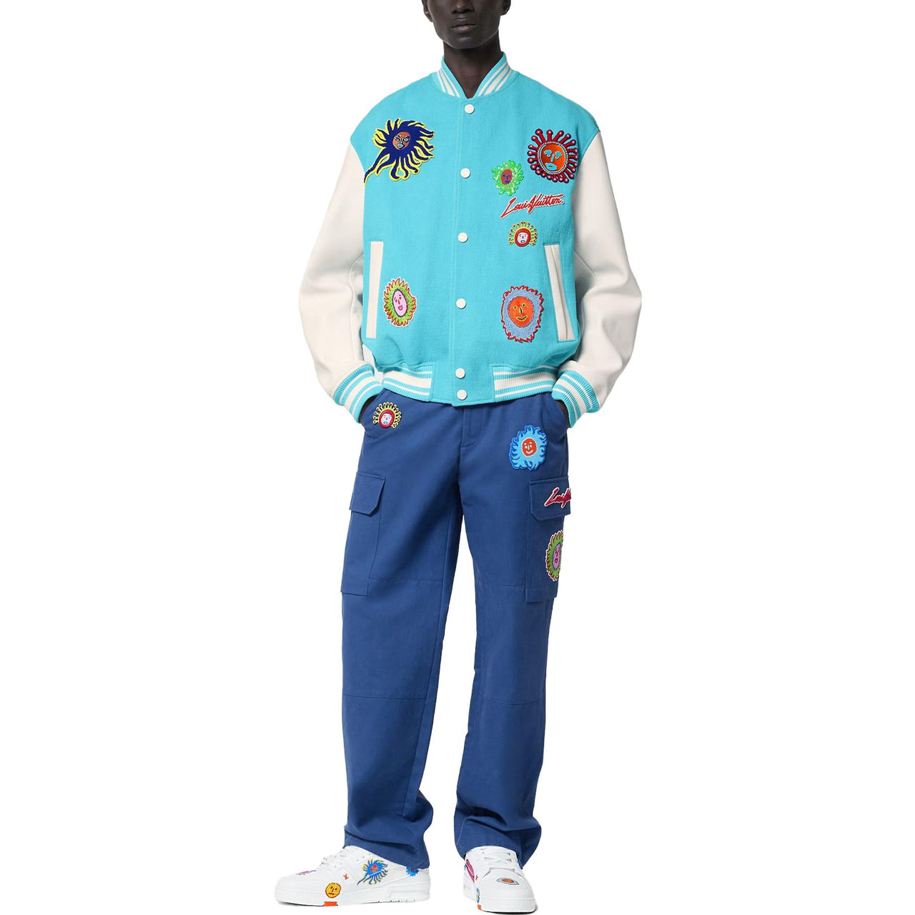 LOUIS VUITTON x Yayoi Kusama Louis Vuitton X Yayoi Kusama SS23 Baseball Jacket Men's Blue