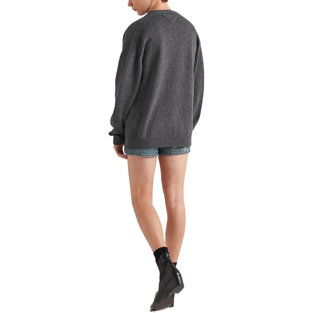 PRADA Crew-neck Cashmere Cardigan