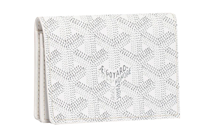 GOYARD MALESHERBES Canvas With Leather Card Holder Unisex White