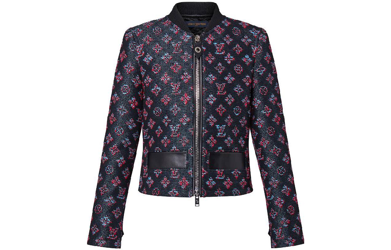 LOUIS VUITTON Monogram Jacquard Zip-Up Jacket