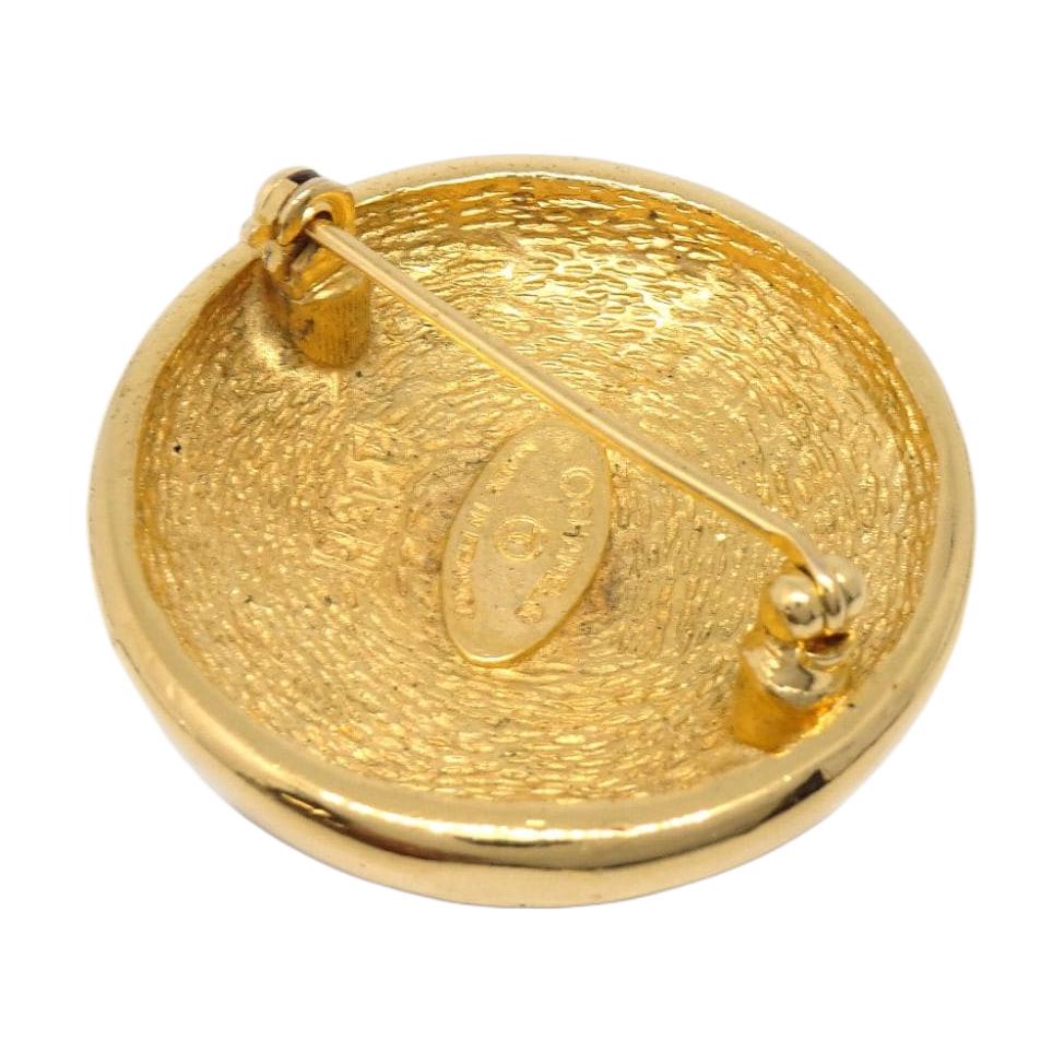 CHANEL 1990s Cc Logo Brooch