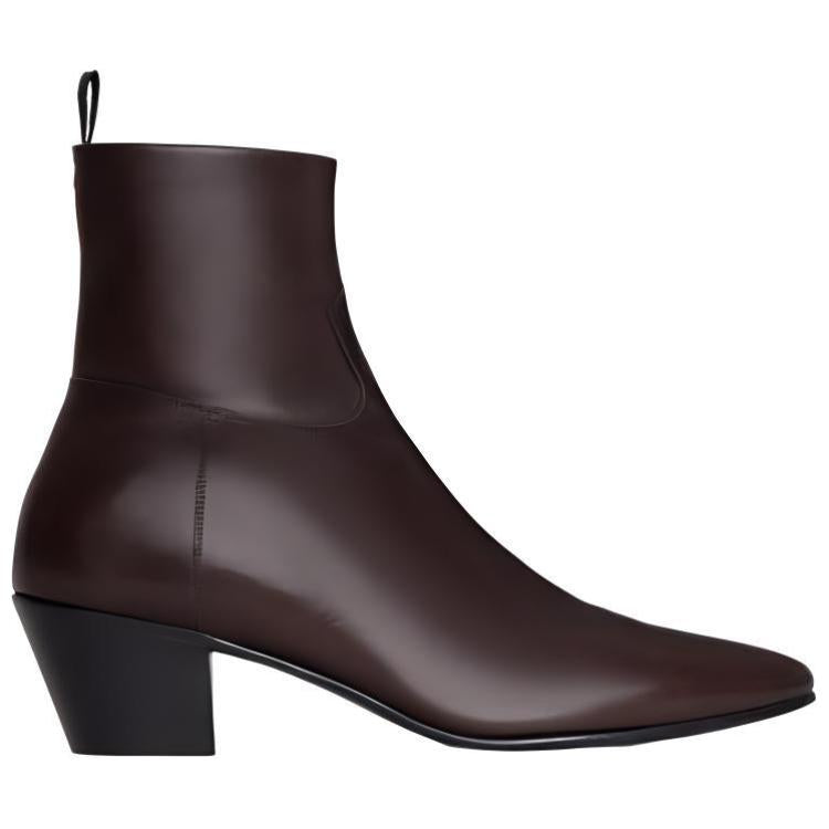 CELINE Ankle Boots Men Brown