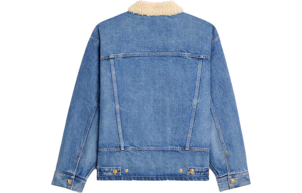 CELINE Denim Jackets Women's Metal Blue