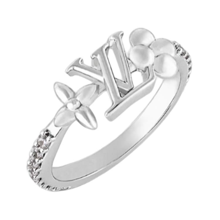 LOUIS VUITTON Metal Rings Women's Silver