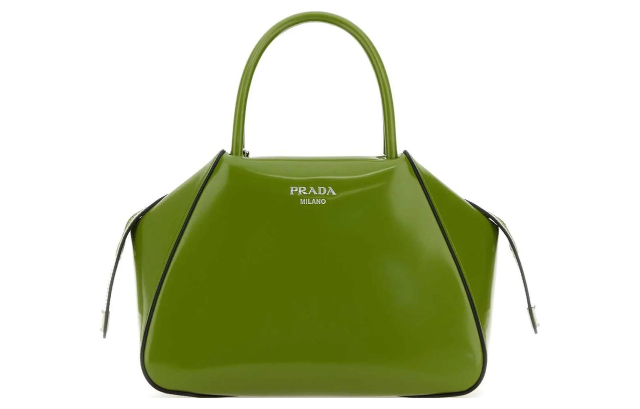 PRADA Calfskin Shoulder Bag Crossbody Bag Handbag Small Size Women's Green