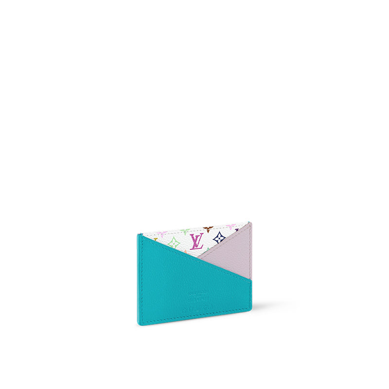 LOUIS VUITTON X Takashi Murakami Criss-Cross Card Holder Multicolored/Kawaii Pink/Washed Blue