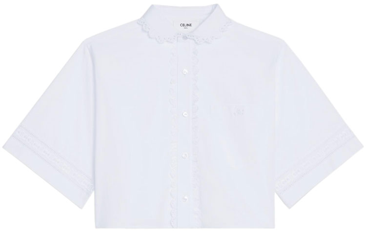 CELINE Crop Tops Women's White