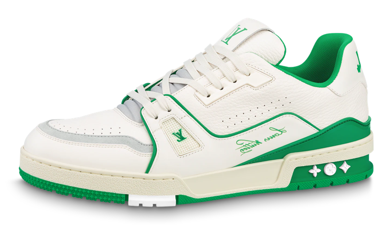 حذاء رياضي LOUIS VUITTON رقم 54 Signature White Green