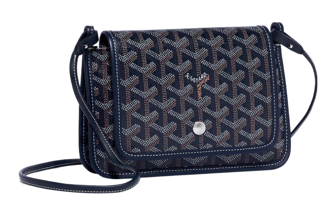 GOYARD Canvas With Leather Envelope Bag Crossbody Bag Shoulder Bag Unisex Dark Blue/Black Small Heart