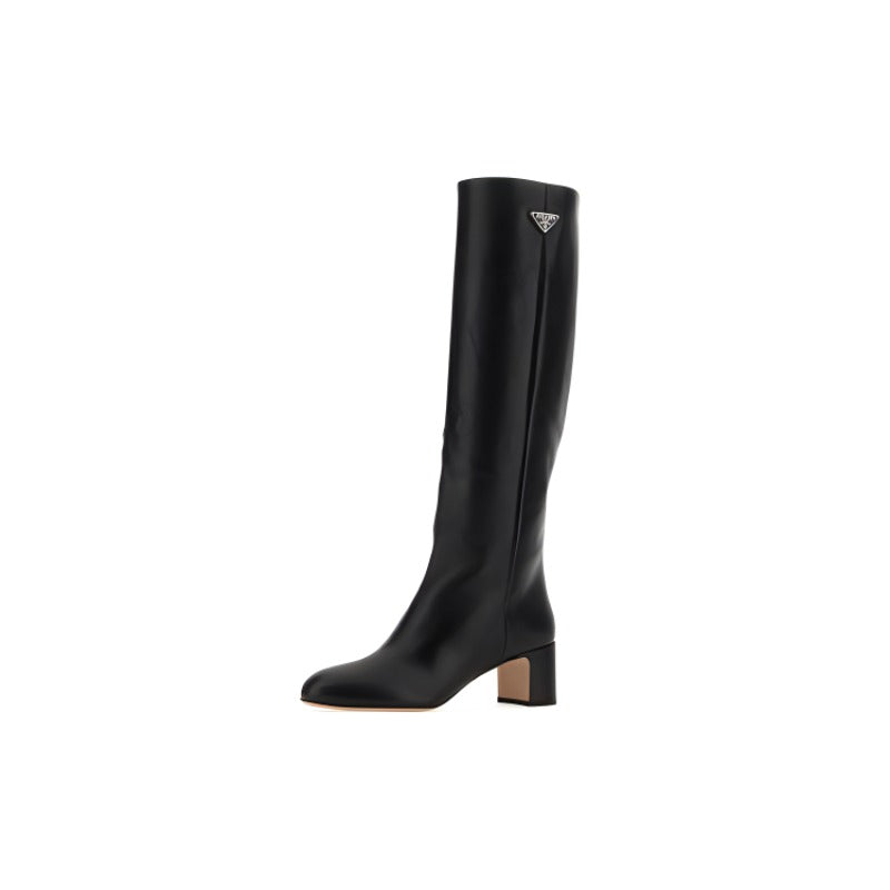 PRADA 55mm Knee-high Leather Boots