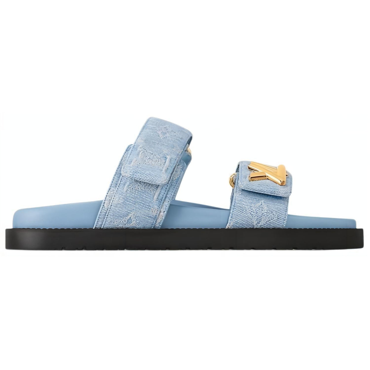 LOUIS VUITTON Sunset Painted Series Slide Slippers Women's Blue