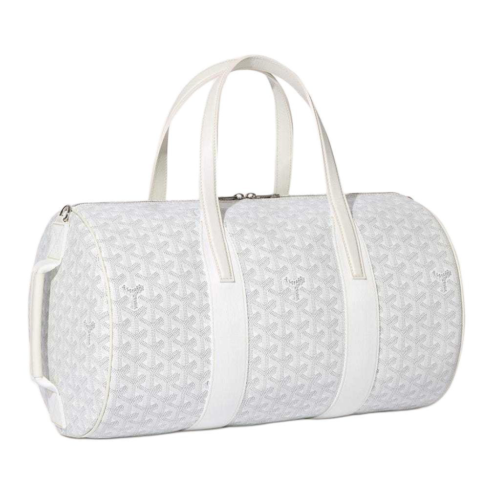 GOYARD Canvas With Calfskin Sports Bag Travel Bag Unisex White