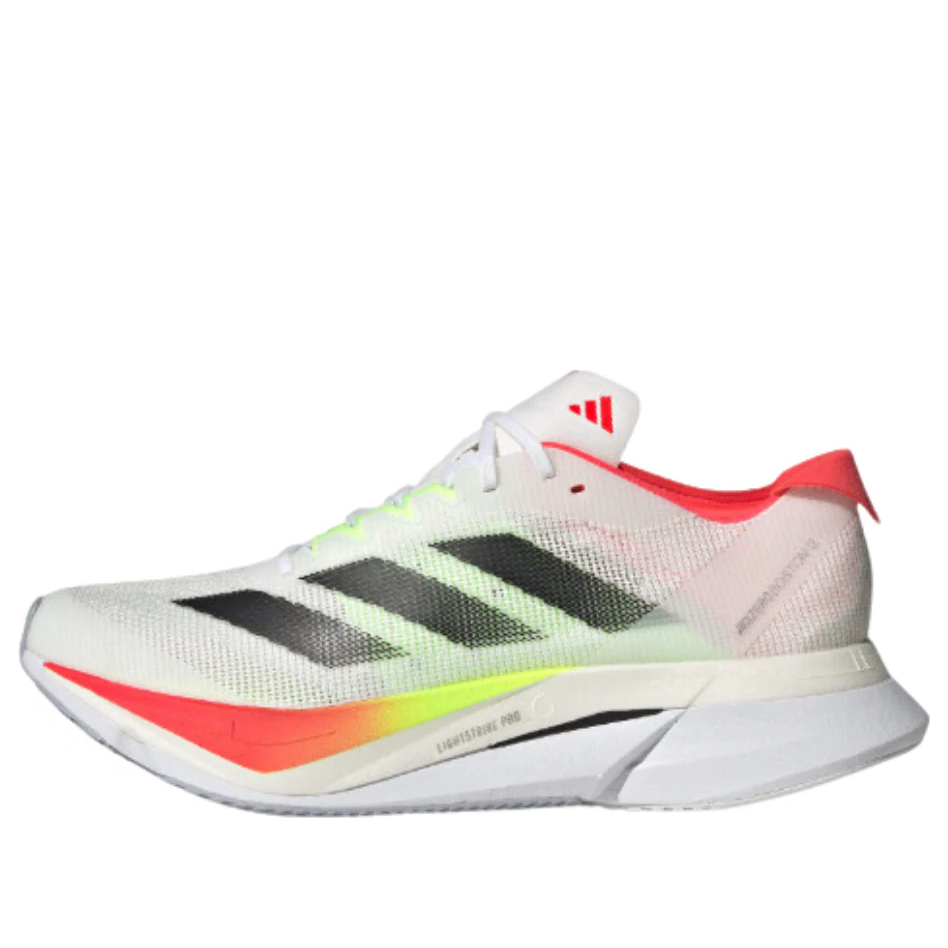 adidas Adizero Boston 12 'White Core Black Lucid Red' JQ2552