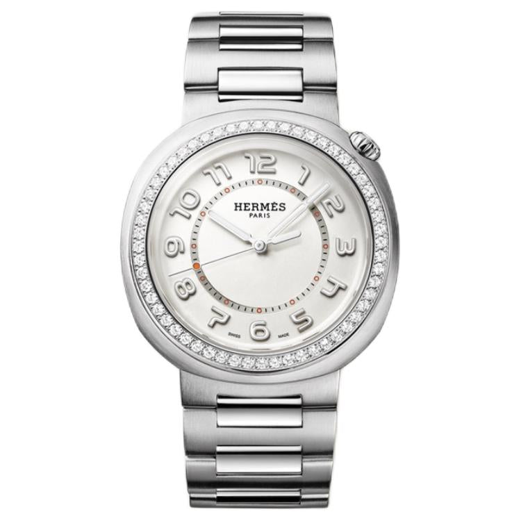 HERMES Wrist Watch Automatic Mechanical Movement Stainless Steel Strap 36mm Silver Dial Unisex