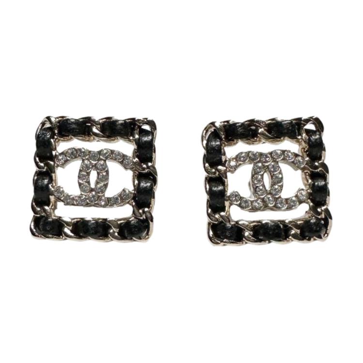 CHANEL - Stud Earrings Women's Black