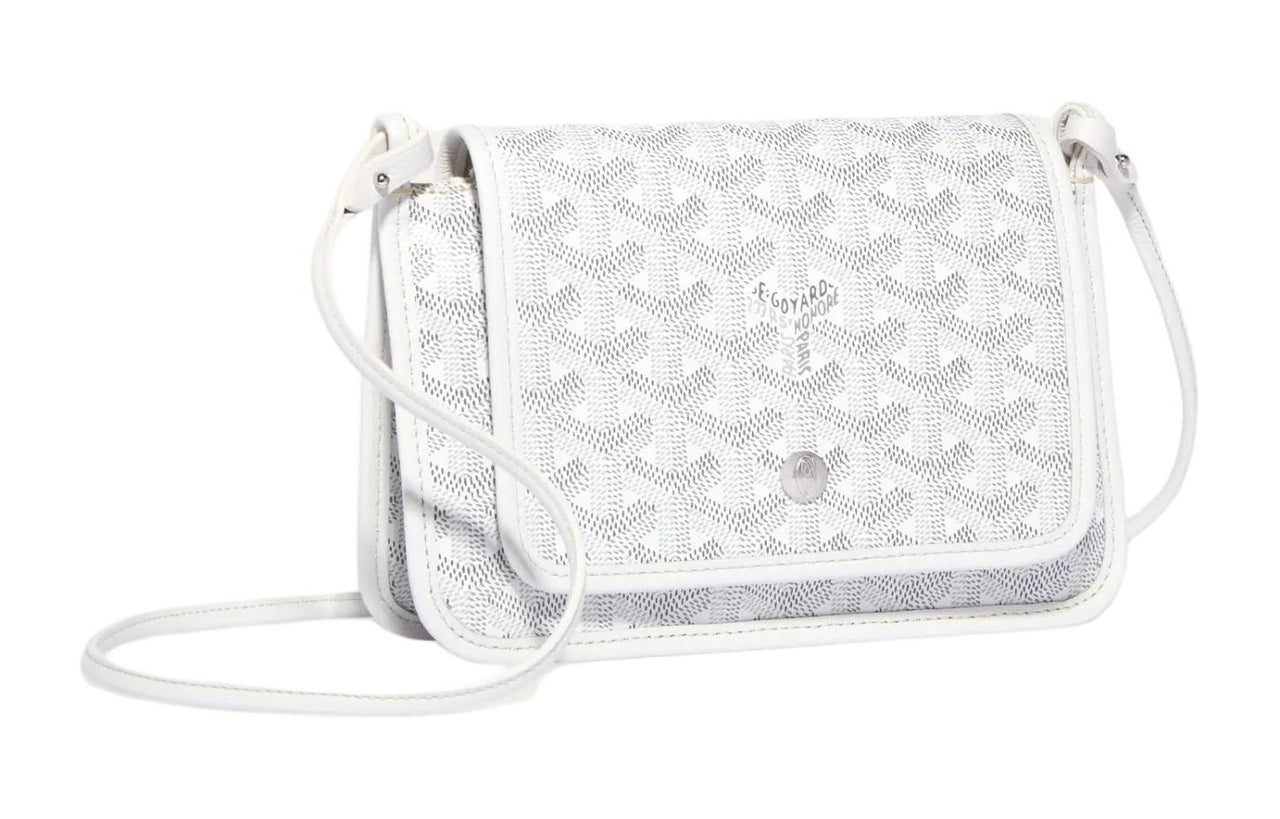 GOYARD Plumet Canvas With Leather WOC Envelope Bag Clutch Crossbody Bag Shoulder Bag Unisex White/Purple Heart Edition