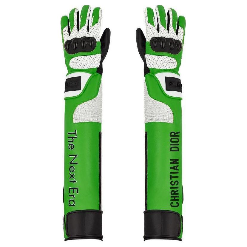 DIOR Kangaroo Leather Other Gloves Women's Green