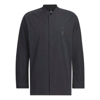 adidas Premium Woven Sport Long Sleeve Shirt Asia Sizing 'Black' IW1510
