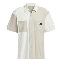 adidas Casual Shirt Asia Sizing 'Beige White' JI9814