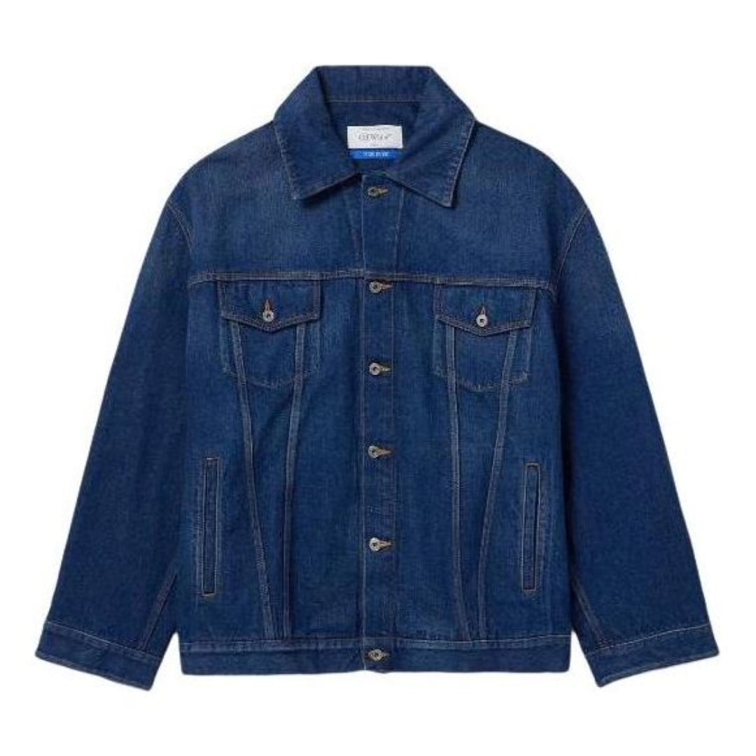 Off-White Oversize Logo-Appliqued Denim Jacket OMYE090C99DEN0024400