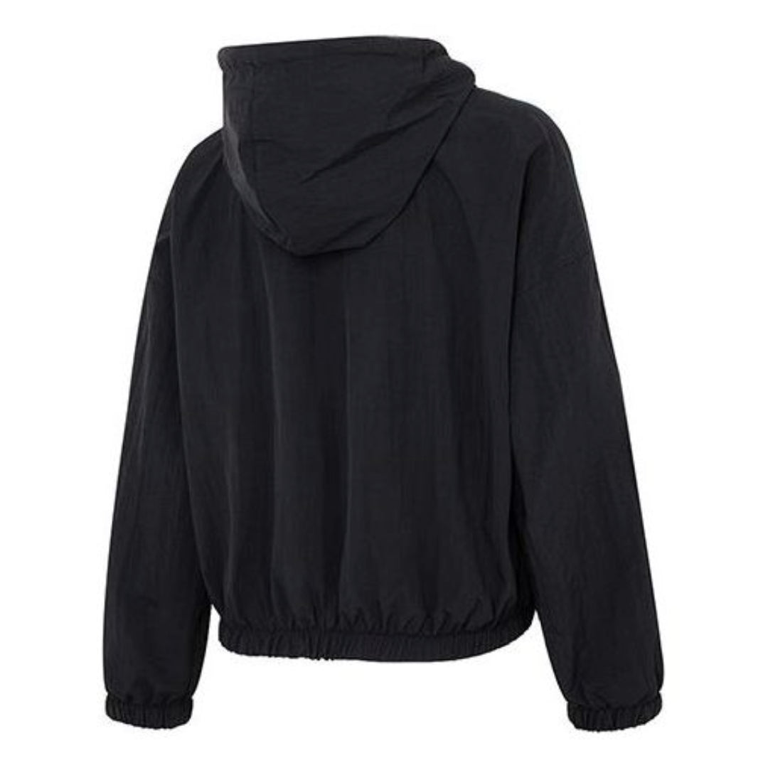 (WMNS) adidas Essentials 3-Stripes Woven Windbreaker Asia Sizing 'Black White' HT3399